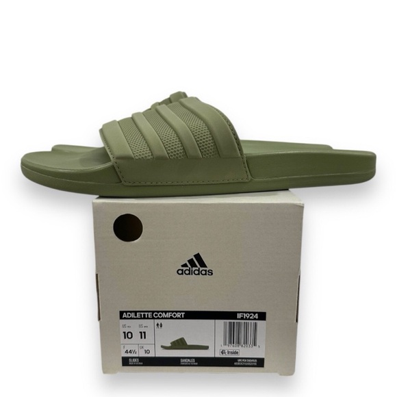 ADIDAS ADILETTE COMFORT UNISEX SLIDES, Mens Size 10, Women’s Size 11 - Picture 7 of 7